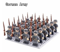 WW2 Military MOC War Soldier Figures Bricks German Army Blocks Kids Toys Gifts - £12.52 GBP