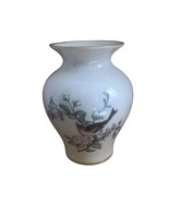 LENOX Vase SERENADE Bird w/ Flowers Design, Ivory, Gold Trim, Made in US... - $178.00 MXN