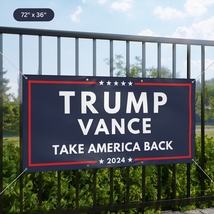 Take America Back Trump Banner – Large 2024 Donald Trump Sign incl 4 Whi... - £26.27 GBP+