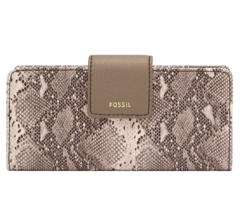 New Fossil Madison Tab Clutch Wallet Snake Print Multi - £30.03 GBP