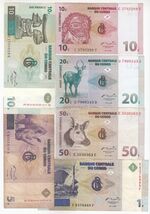 Congo, Lot of 6, All Different Notes, Rare Collection, Mixed Condition - $21.91