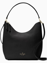 Kate Spade Zippy Large Shoulder Bag Black Leather K8140 NWT $449 Retail Price FS - £147.96 GBP