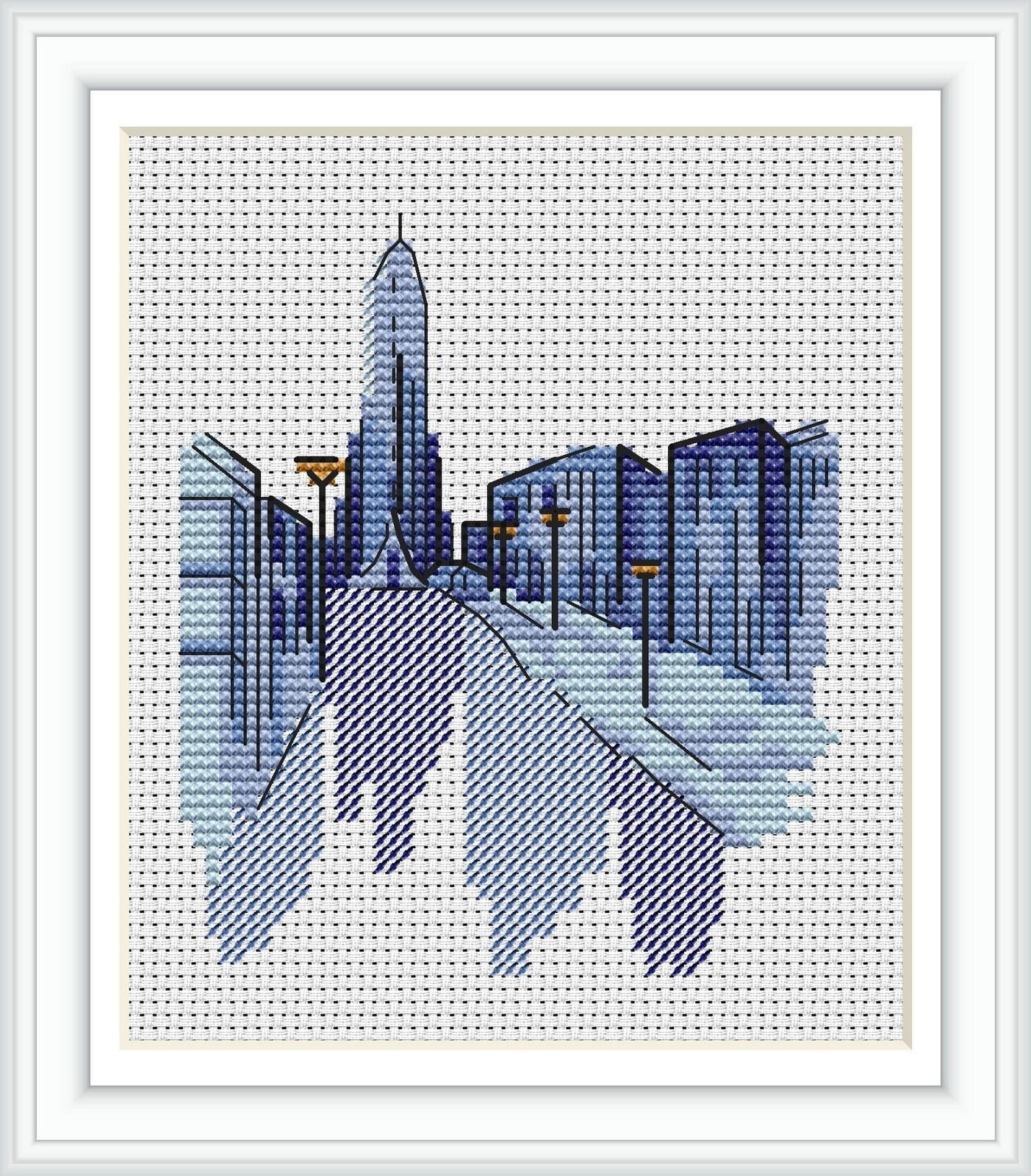 Iceland Cross Stitch Reykjavík Pattern pdf Travel cross stitch Iceland e... - $3.29
