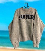 Vintage D.B.Wear San Diego California Mens M Gray Blue Sweatshirt Embroi... - $44.67