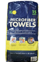 Microfiber Towels Auto Home, 16in x 16in, 15 -count New Sealed - $14.80