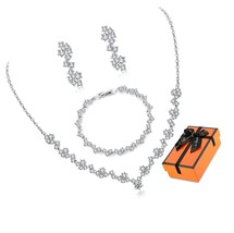 Women&#39;s Wedding Jewelery Sets Cubic Zirconia Heart Set - $2,455.46 MXN