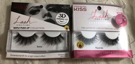 Lot of (2) Kiss Lash Couture Luxtension Royal Silk &amp; Triple Push Up Teddy - £11.81 GBP