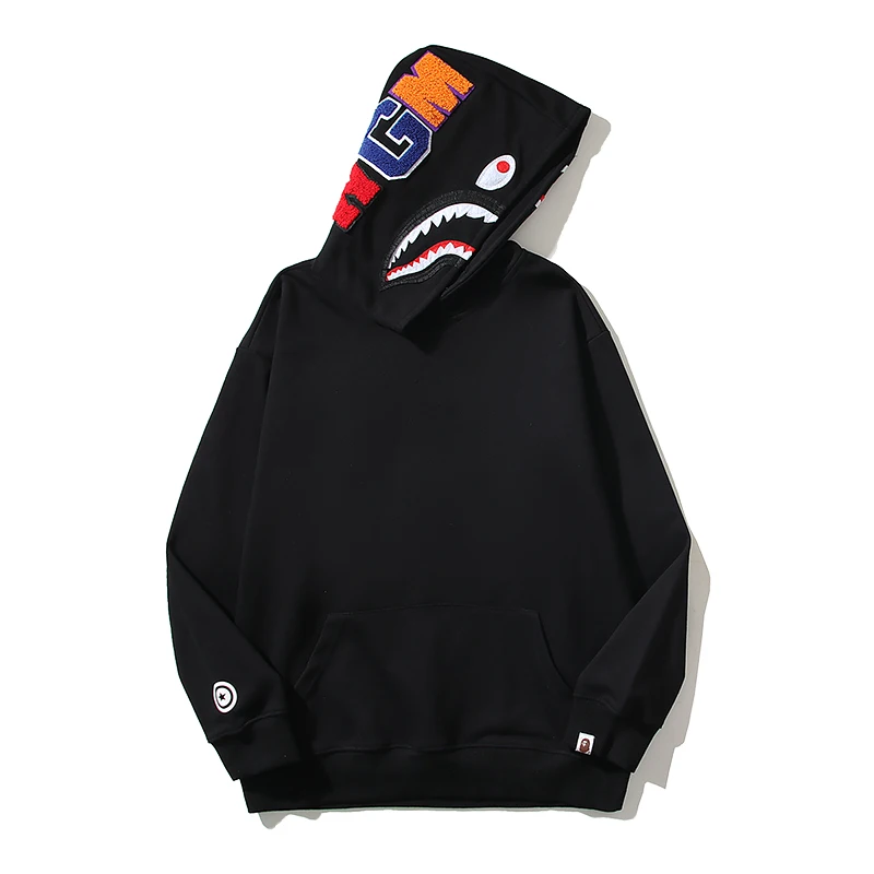 A Bathing Ape Trendy Men&#39;s  Thin Towel Sleeve Letter Hooded Sweater 3 Colors - £262.77 GBP