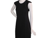 Lands&#39; End Size 6 Petite, Sleeveless Ruffle Sleeve Ponte Dress, Black  - £15.62 GBP