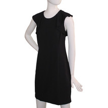 Lands&#39; End Size 6 Petite, Sleeveless Ruffle Sleeve Ponte Dress, Black  - $19.99