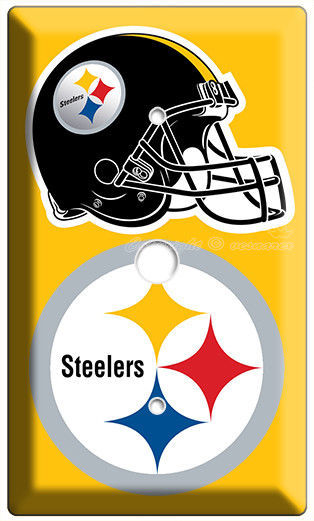PITTSBURGH STEELERS FOOTBALL TEAM LOGO LIGHT DIMMER VIDEO CABLE WALL PLATE COVER