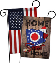 State Ohio Home Sweet Home - Impressions Decorative USA - Applique Garden Flags  - £24.35 GBP