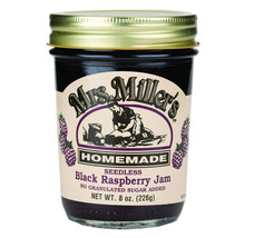Mrs Miller&#39;s Homemade No Sugar Seedless Black Raspberry Jam, 2-Pack 8 oz... - £20.35 GBP