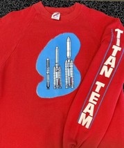 Titan Team Launch Vehicle Rockets Long Sleeve Red T Shirt LS Men Medium NASA - £39.42 GBP