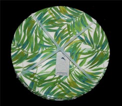 4 Tommy Bahama Green Palm Fronds Thick 9&quot; Melamine Luncheon / Salad Plat... - $39.99
