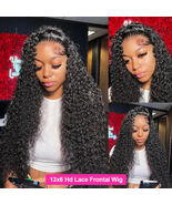 Black Water Wave Lace Frontal Pre 13x6 Lace Front Wig 40inches 2.1 france - $1,108.80
