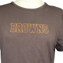 NFL Team Apparel Cleveland Browns Rhinestone Shirt Size Medium - £19.83 GBP