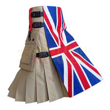Scottish Handmade Men&#39;s UK England Flag Utility Kilt Hybrid Kilt Deluxe Kilts - £58.57 GBP