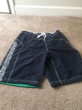1 Pc Speedo Men&#39;s Swim Shorts w Printed Side Drawstring Size Medium - $36.53