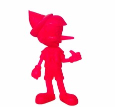 Louis Marx Toys Walt Disney figurine vtg 1960s RARE 6&quot; Neon Pink Pinocch... - $29.65