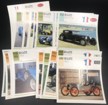 Lot of 40 Vintage Bugatti France Atlas Editions Classic Cars Info Spec Cards - £9.60 GBP