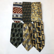 J. Garcia Lot 6 Silk Ties Multicolored Watercolor Abstract Art Colorful ... - $49.49