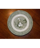6 inch Plate Green Print of Old Fashion Tea Pot Set of 2 NEW - $61.67 CAD