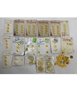 Vintage Lot Sewing Craft Buttons Le Bouton, Lansing, Streamline YELLOWS A - $296.52 MXN