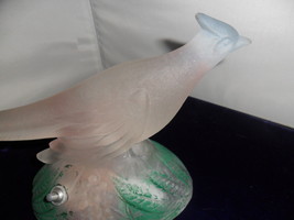 Haley Jewel frosted colored glass pheasant bird table lamp, tea premium 1934[82] - £174.55 GBP