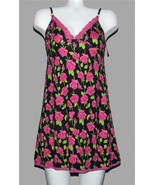 Betsey Johnson Pink Roses Teddy Cami Nightgown Lace Trim Wm&#39;s NWT $55 DI... - $54.69 CAD
