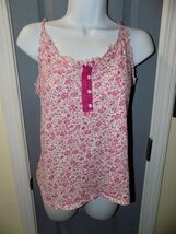 Old Navy Pink/White Floral Print Tank Top Size S Women's - $13.50