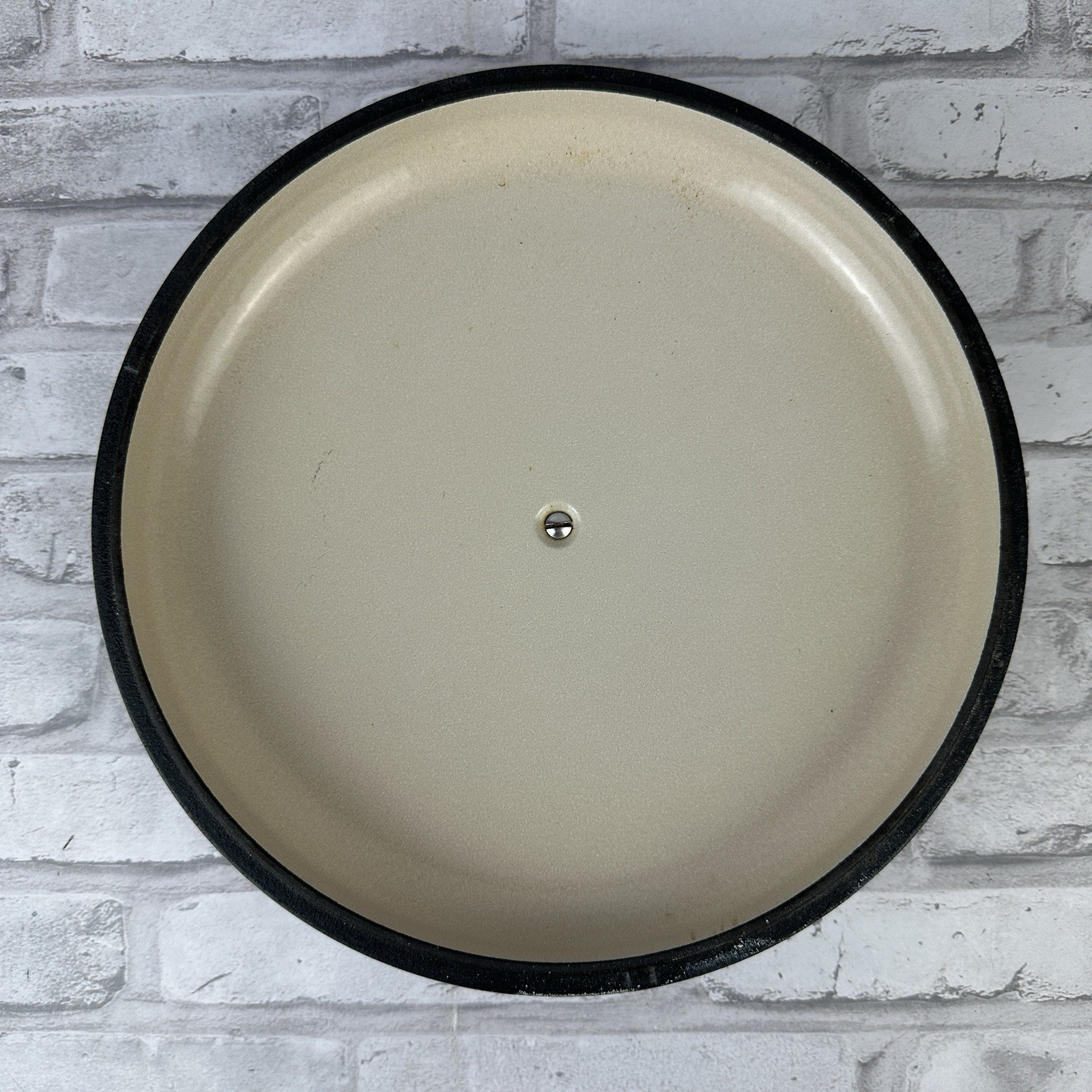 Lodge Dutch Oven LID ONLY 11 Inch Enameled Cast-Iron Oyster White Item image 3