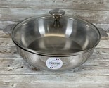 Cristel Tulipe 24 cm 3L 3.2 QT Stainless Sauce Pan Glass Lid Made in France - $118.75