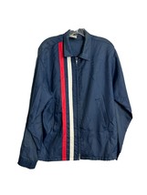 Vtg Cintas Workwear Light Weight Shop Jacket Large Blue Full Zip Windbre... - $38.61