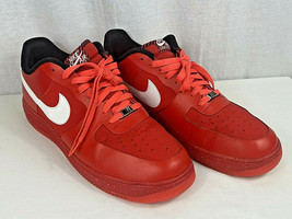 2013 Nike Jordan Lunar Air Force 1 Premium University Red 629970-600 Sz 13 - £62.01 GBP