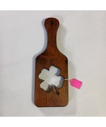 Vintage Wood Paddle With Shamrock Cutout Wall Hanging Farmhouse Cottagecore - $363.73 MXN