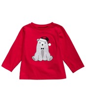 First Impressions Infant Boys Santa Bear Print T-Shirt,Ever Red,3-6 Months - £12.32 GBP