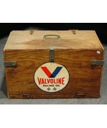 1960&#39;s SLOT CAR HUGE Hand-Made WOODEN CASE Valvoline Pit BOX VINTAGE 1/24 - £31.38 GBP