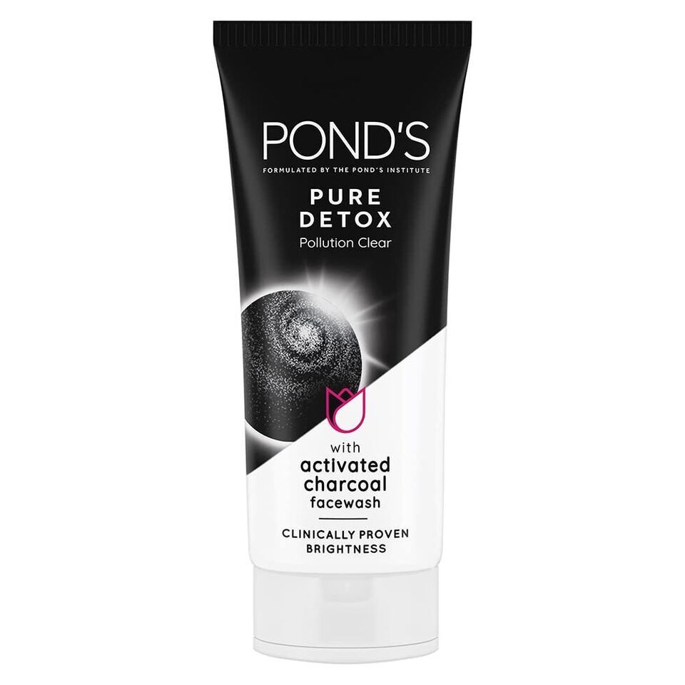 PONDS Pure Detox Pollution Clear with activated charcoal Face wash Free Shipping