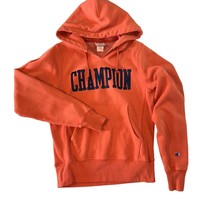 Champion Womens Vintage Wash Orange Hoodie Kangaroo Pouch Sweatshirt, Size S - £23.69 GBP
