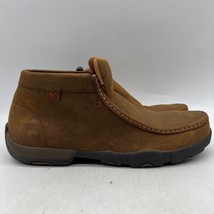 Twisted X MDMST01 Mens Brown Leather Slip On Driving Moccasin steel toe Size 11M - £69.58 GBP