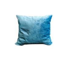 Decorative Pillow, Aqua Blue Velvet, Easter Decor Pillow, 16x16&quot; - £29.30 GBP