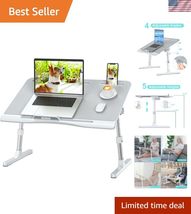 Foldable Laptop Bed Tray Desk, Adjustable Laptop Bed Table with Heights ... - $118.38