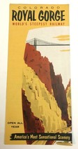 Vtg 1950s Royal Gorge Worlds Highest Bridge Advertising Tourism Brochure Litho - £4.85 GBP