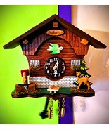 Frankenmuth Fawn &amp; Waterspout Novelty Cuckoo Clock/Battery Powered - $78.21
