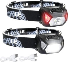 Le Headlamp Rechargeable, Led Head Lamp With 6 Modes For, Usb Cable Incl... - $567.12 MXN