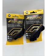 (2) Futuro Trouser Socks Women ￼  Compression Knee Medium Black COMBINESHIP - $15.99