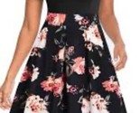 YATHON Women&#39;S Vintage Floral Flared A-Line Swing Casual Party Dresses w... - $19.99