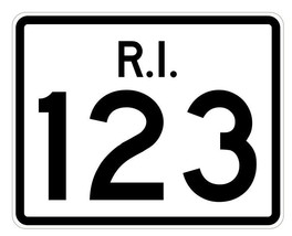 Rhode Island State Road 123 Sticker R4257 Highway Sign Road Sign Decal - $1.45+