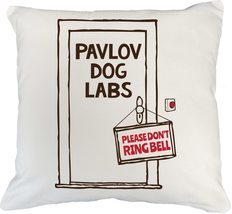 Pavlov Dog Labs. Please Don&#39;t Ring Bell. Funny Psychology Pillow Cover For Stude - £19.90 GBP+